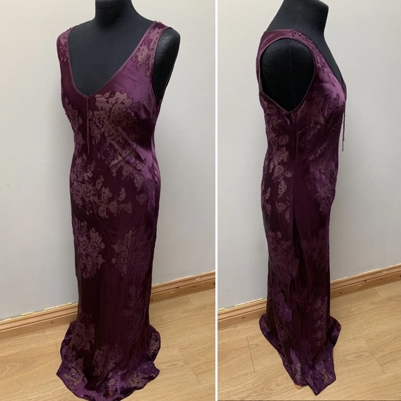 90s y2k maxi slip dress bias cut fits 10 12 - Picture 12 of 12